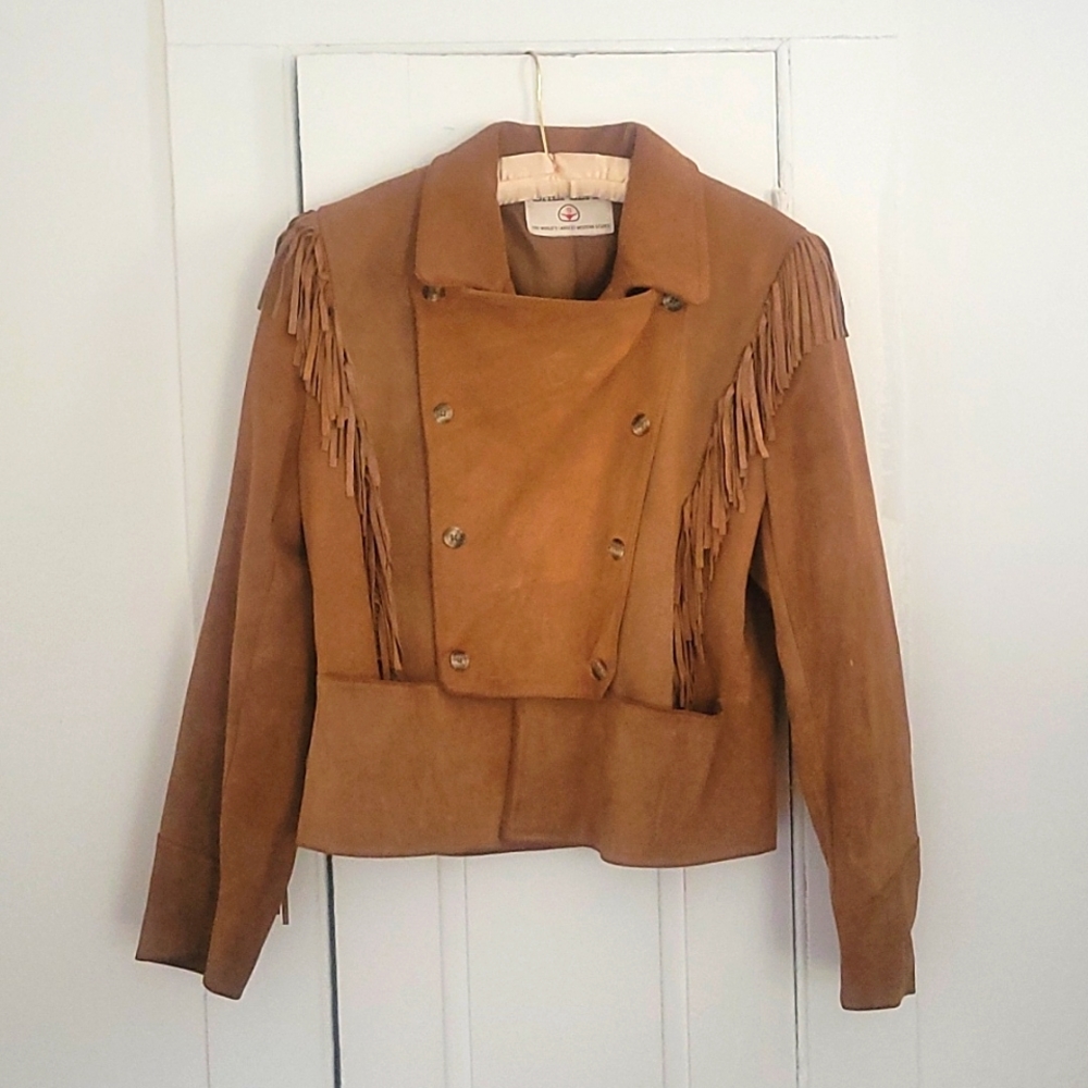 Vintage Sheplers suede jacket with fringe M